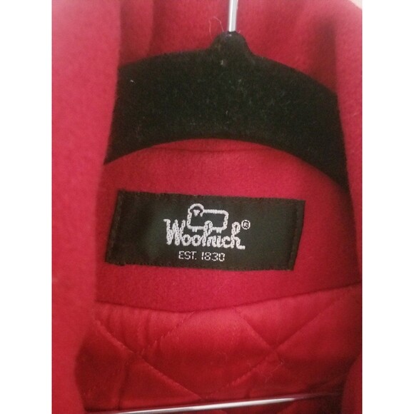 Vintage Woolrich pea coat red wool M - Picture 5 of 9